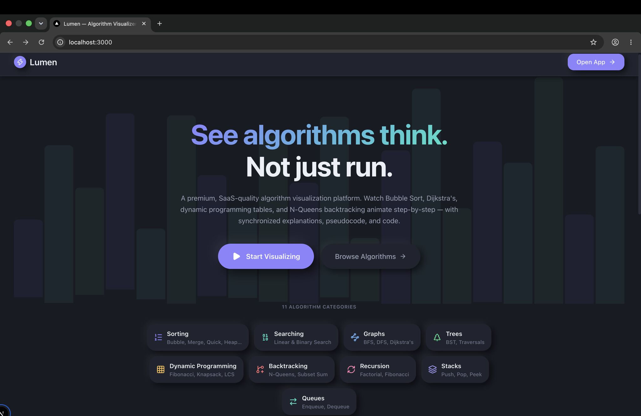 Lumen — Algorithm Visualizer